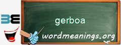 WordMeaning blackboard for gerboa